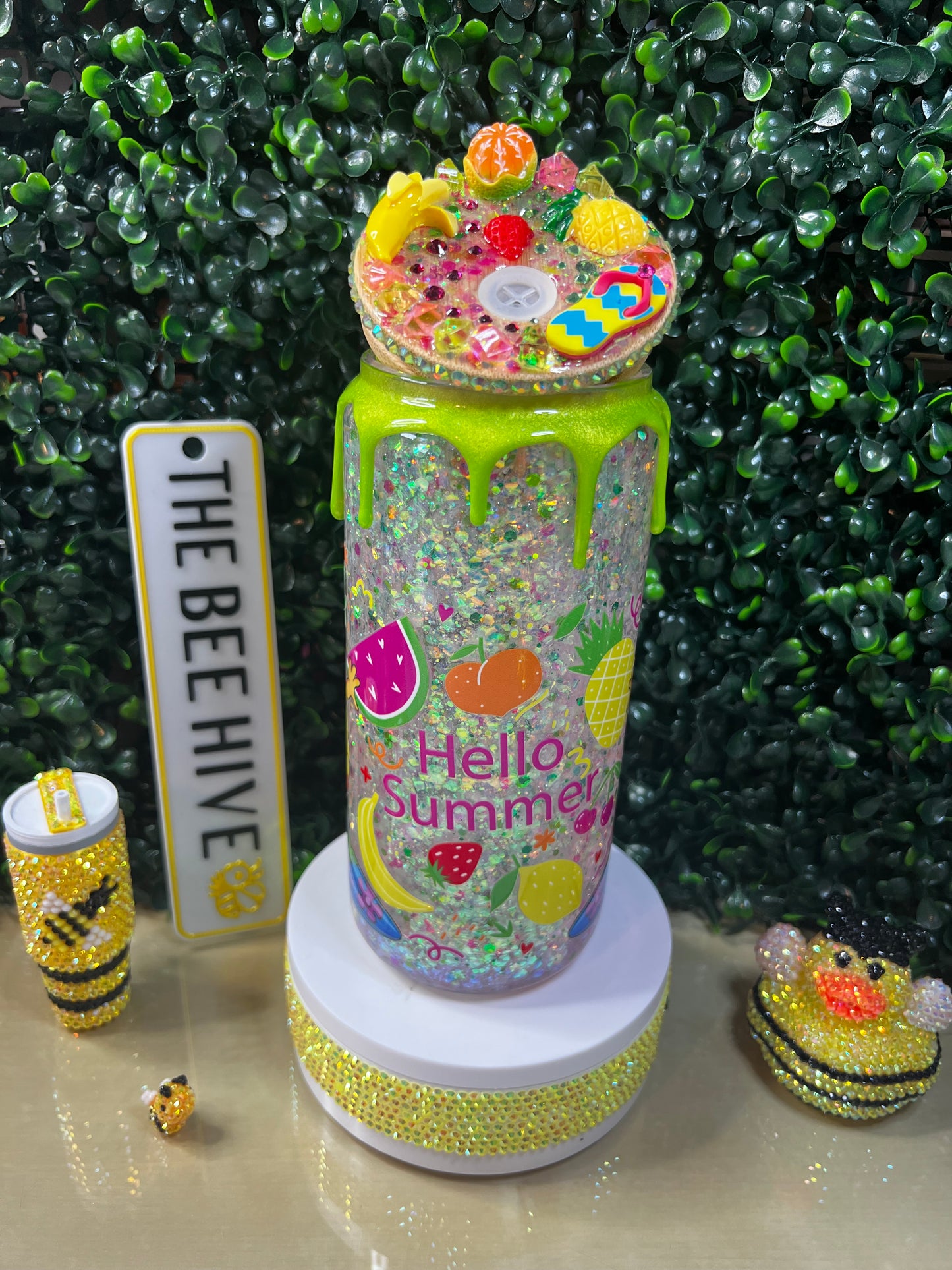 20oz Hello Summer Snowglobe Cup